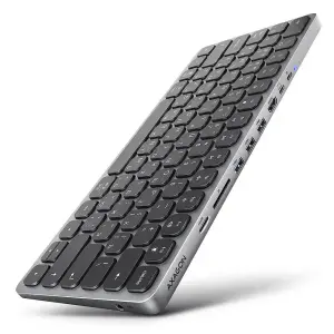 KEYBOARD + I/O HUB 9IN1/0.6M HMC-KB-CRL AXAGON