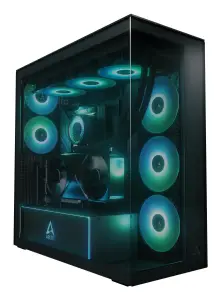 Case|ARCTIC|Xtender VG (Black)|Case product features Transparent panel|Not included|Colour Black|ACPCC00016A
