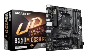 Mainboard|GIGABYTE|AMD B550|Socket AM4|micro ATX|RAM DDR4-SDRAM|4xSlots|2xNumber of M.2 (M) slots|B550M DS3H R2|B550MDS3HR2