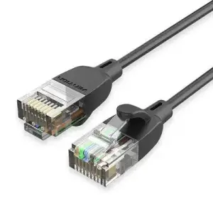 PATCH CABLE CAT.6A UTP/1.5M BLACK SLIM IBIBG VENTION
