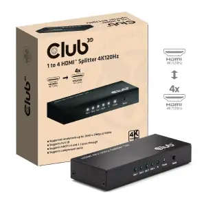 VIDEO SPLITTER HDMI 4PORT/4K 120HZ CSV-1385 CLUB3D