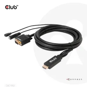 CABLE HDMI TO VGA 2M/M/M CAC-1712 CLUB3D