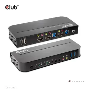 VIDEO SWITCH KVM HDMI 2PORT/CSV-1382 CLUB3D
