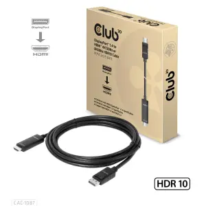 CABLE DP TO HDMI 3M/M/M CAC-1087 CLUB3D