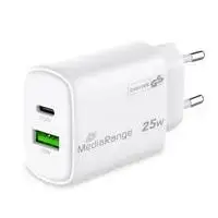 POWER ADAPTER USB/USB-C 25W/FAST MRMA112-2 MEDIARANGE