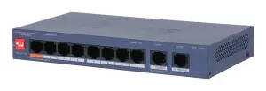 Switch|DAHUA|DH-CS4010-8ET2GT-60|Switch layer L2|8xRJ-45 ports|RJ-45 Ports Type Fast Ethernet (10/100)|2xGigabit Ethernet (copper) ports quantity|8xPower over Ethernet (PoE) ports quantity|Total Power over Ethernet (PoE) budget 60 W|CS4010-8ET2GT-60