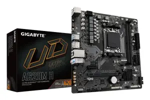 Mainboard|GIGABYTE|AMD A620|Socket AM5|micro ATX|RAM DDR5-SDRAM|2xSlots|1xPCI Express x1 slots|1xPCI Express x16 slots|1xNumber of M.2 (M) slots|A620M H 2.2|A620MH2.2