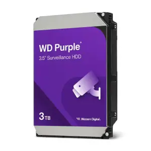 HDD|WESTERN DIGITAL|Purple| 3 TB|Serial ATA III|Buffer 128 MB|5400 RPM|3.5 "|WD34PURZ