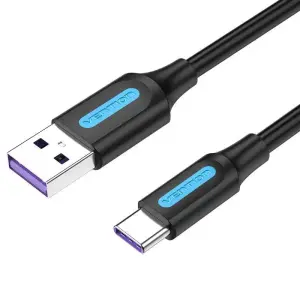 CABLE USB-C TO USB2.0/1M PVC BLACK CORBF VENTION