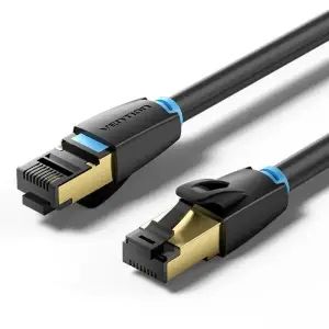 PATCH CABLE CAT.8 SFTP/5M BLACK IKABJ VENTION