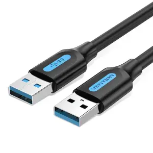 CABLE USB3.0 MALE TO MALE/2M BLACK CONBH VENTION