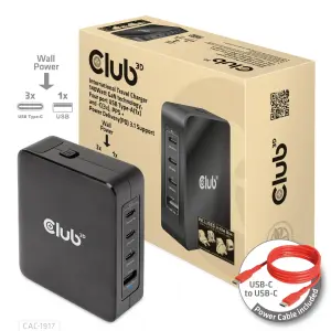 MOBILE TRAVEL CHARGER USB-C/140W GAN CAC-1917 CLUB3D