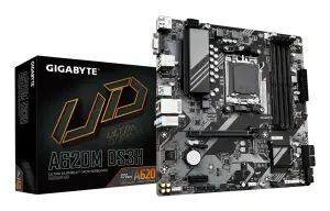 Mainboard|GIGABYTE|AMD A620|Socket AM5|micro ATX|RAM DDR5-SDRAM|4xSlots|1xPCI Express x1 slots|1xPCI Express x16 slots|1xNumber of M.2 (M) slots|A620MDS3H2.0