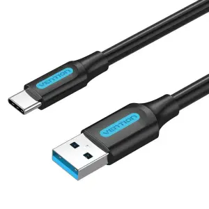 CABLE USB3.0 TO USB-C MALE/2M BLACK COZBH VENTION