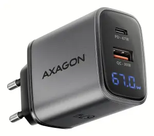 MOBILE CHARGER WALL USB 67W/GAN 2PORT ACU-PQ67D AXAGON