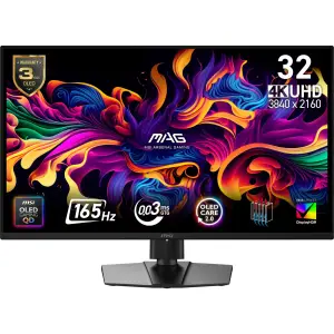 Monitor|MSI|31.5 "|3840 x 2160 pixels|4K Ultra HD|Native aspect ratio 16:9|QD-OLED|Flat|MAG322UPQD-OLEDE16
