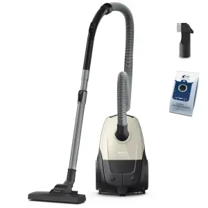 Vacuum Cleaner|PHILIPS|Input power 800 W|Dust capacity 3 L|Cylinder vacuum|Cleaning type Dry|Dust container Dust bag|Colour Black/Beige|XD1101/10