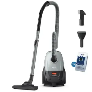 Vacuum Cleaner|PHILIPS|Input power 850 W|Dust capacity 3 L|Cylinder vacuum|Cleaning type Dry|Dust container Dust bag|Colour Black/Grey|XD2142/12