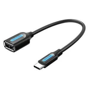 CABLE USB2.0C MALE TO A FEMALE/0.15M BLACK CCSBB VENTION