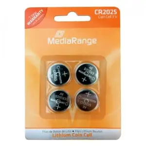BATTERY LITHIUM CR2025 3V/4PCS MRBAT131 MEDIARANGE