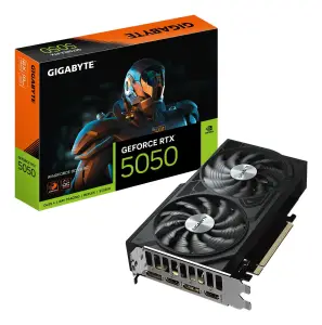 Graphics Card|GIGABYTE|NVIDIA|GeForce RTX 5050|2587 MHz|8 GB|GDDR6|128 bit|PCI Express 5.0|Active|GV-N5050WF2OCV2-8GD