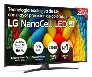 TV Set|LG|55 "|4K Ultra HD|3840 x 2160 pixels|Flat|16:9|NanoCell|55NANO81A6A