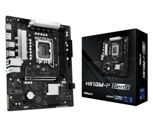 Mainboard|ASROCK|Intel H810|LGA 1851 (Socket V1)|micro ATX|RAM DDR5-SDRAM|2xSlots|1xNumber of M.2 (M) slots|H810M-PGEN5