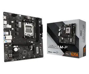 Mainboard|ASROCK|AMD A620A|Socket AM5|micro ATX|RAM DDR5-SDRAM|2xSlots|1xNumber of M.2 (M) slots|A620AM-P
