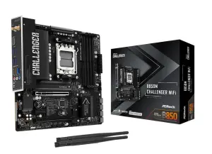 Mainboard|ASROCK|AMD B850|Socket AM5|micro ATX|RAM DDR5-SDRAM|4xSlots|Wi-Fi Yes|Bluetooth Yes|1xNumber of M.2 (M) slots|B850MCHALLENGERWIFI