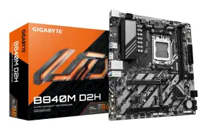 Mainboard|GIGABYTE|AMD B840|Socket AM5|micro ATX|RAM DDR5-SDRAM|2xSlots|2xNumber of M.2 (M) slots|B840M D2H (Rev. 1.1)|B840MD2H1.1