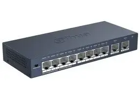 Switch|DAHUA|S3010-8GT-90|Switch type Unmanaged|Form factor Desktop/Wall-Mounting|8xRJ-45 ports|RJ-45 Ports Type Gigabit Ethernet (10/100/1000)|Power over Ethernet (PoE) Yes|8xPower over Ethernet (PoE) ports quantity|Total Power over Ethernet (PoE) budget