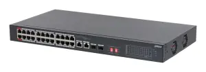 Switch|DAHUA|S3226-24ET-375|Switch type Unmanaged|Rack mounting Yes|24xRJ-45 ports|RJ-45 Ports Type Fast Ethernet (10/100)|24xFast Ethernet (copper) ports quantity|2xCombo SFP ports quantity|Power over Ethernet (PoE) Yes|24xPower over Ethernet (PoE) ports