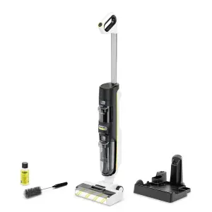 Vacuum Cleaner|KARCHER|FCV 4|Dry&wet|3-in-1 stick vacuum|White/Black|Bagless|Battery|1.056-131.0