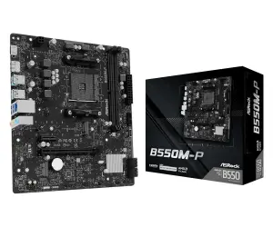 Mainboard|ASROCK|AMD B550|Socket AM4|micro ATX|RAM DDR4-SDRAM|2xSlots|1xNumber of M.2 (M) slots|B550M-P